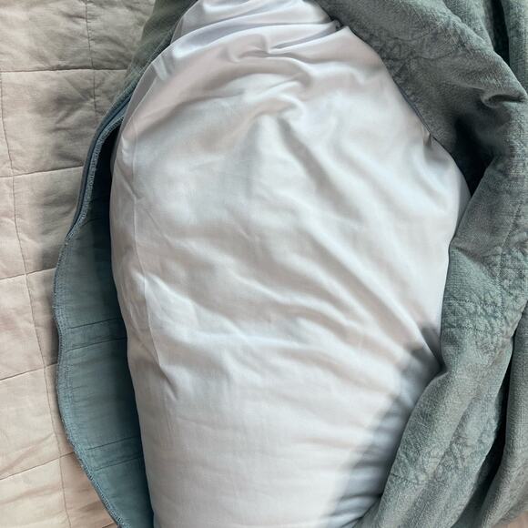 Serena & Lily Coastal Blue Windowpane Check Beach House Dog Bed 36"X36" - Picture 4 of 4